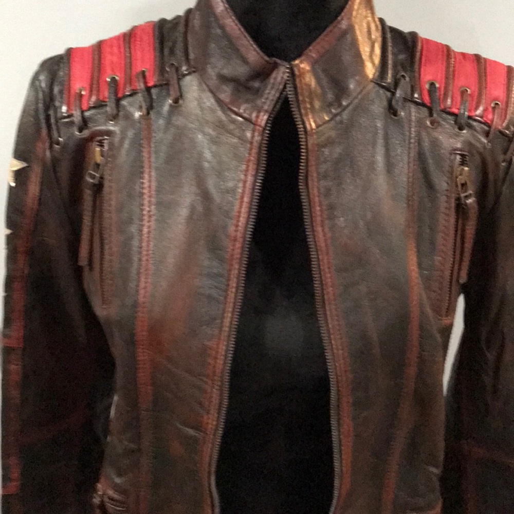 One of a Kind!NWOT !! Rockstar FUN leather coat!!!